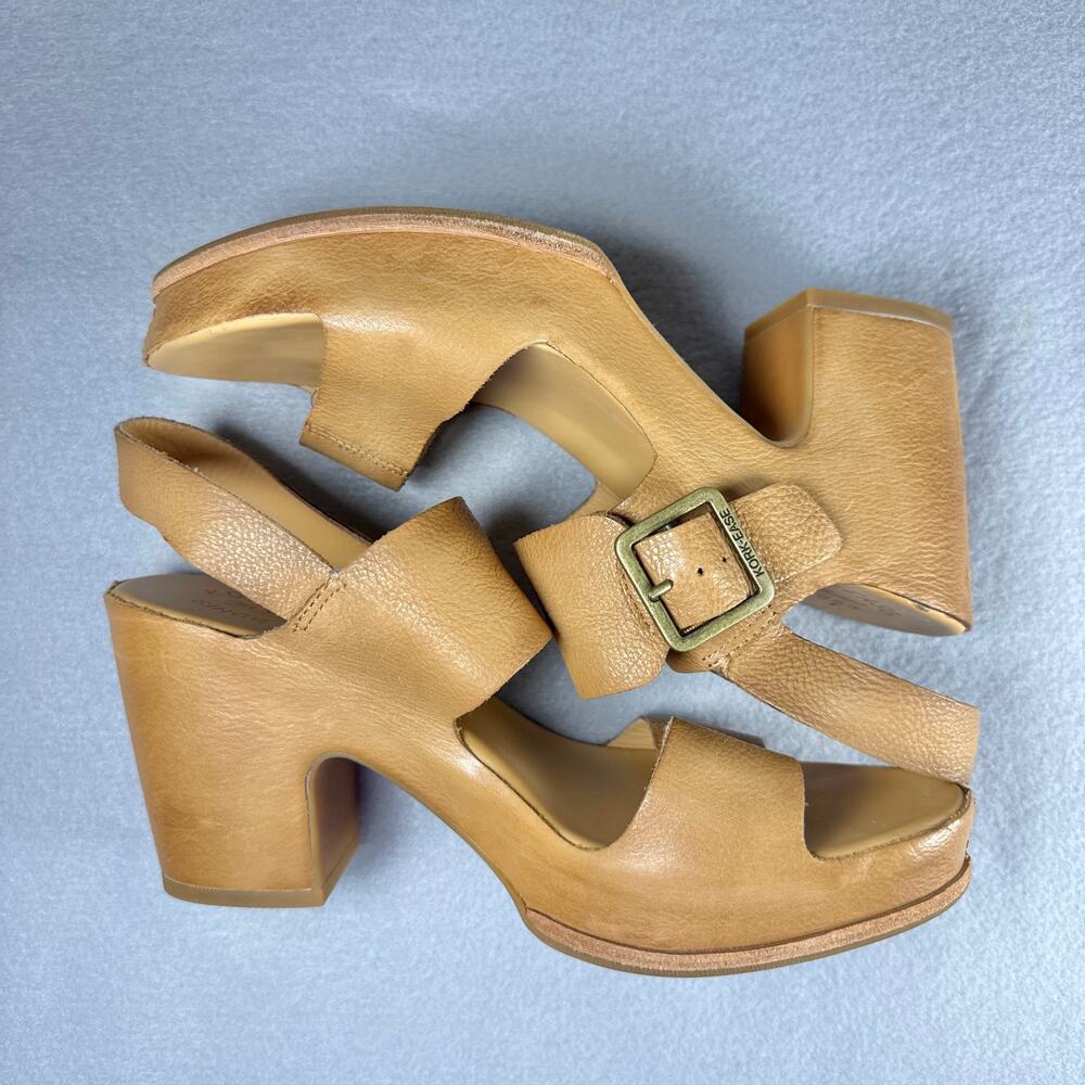 Kork Ease San Carlos platform sandals - tan natural sling back heels size 10M - Picture 5 of 9